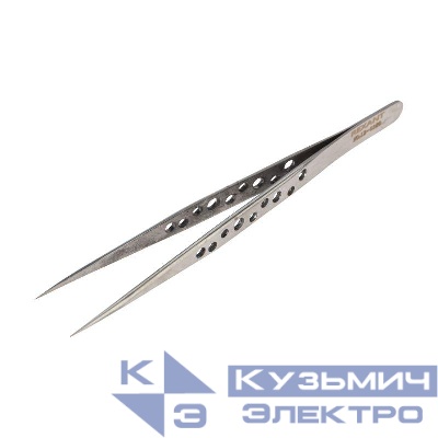 Пинцет прямой узкий 140мм Airy (блист.) Rexant 12-0380