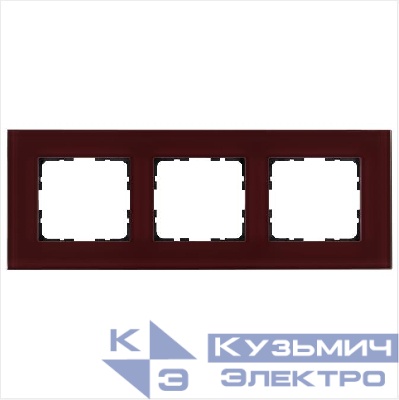 Рамка 3-м G-Glass стекло гранат. JasmartG1003GH