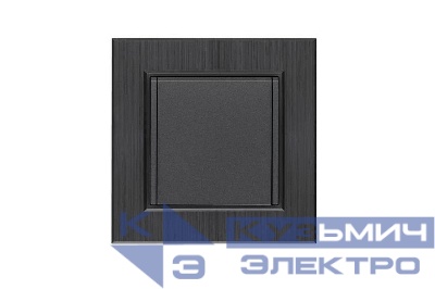 Розетка 1-м с крышкой Karea LINE STAR с заземл. дым. металлик Makel 86050029