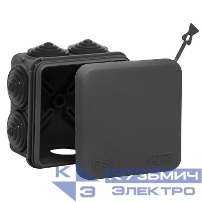 Коробка распределительная ОП 70х70х40мм 7вводов HF стойкая к УФ УХЛ1 IP55 черн. Ruvinil 67030Ч