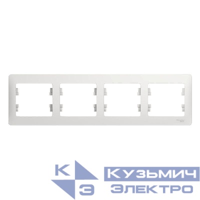 Рамка 4-м Glossa горизонт. бел. SE GSL000104