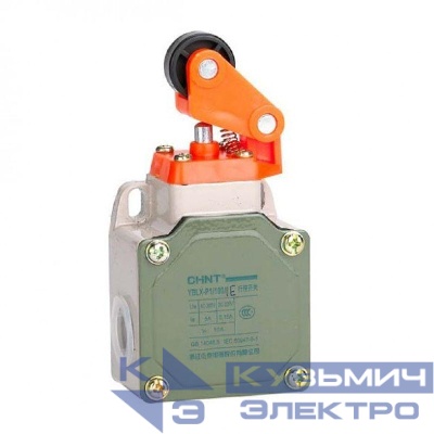 Выключатель путевой YBLX-P1/120/1E прямого действия с одинарным роликом с буфером CHINT 437071