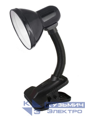 Светильник UF-320P С02 настол. прищепка 230В 60Вт E27 ЛОН черн. Ultraflash 12371