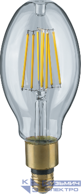 Лампа светодиодная филаментная высокомощная 14 339 NLL-ED90-18-230-840-Е27-CL 18Вт прозрачная 4000К нейтр. бел. E27 3000лм 176-264В Navigator 14339