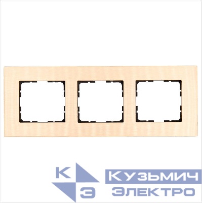 Рамка 3-м G-Metal метал. алюм. шампань Champagne Gold Jasmart G1003AG