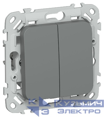 Выключатель 2-кл. СП FLITE ВС12-1-0-ФлМА 10А механизм мокрый асфальт IEK FI-V20-0-10-1-K80