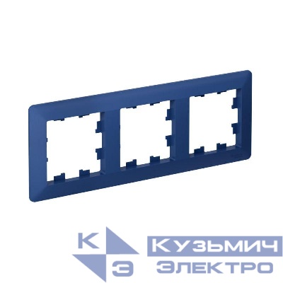 Рамка 3-м AtlasDesign Air аквамарин/дым. черн. SE ATN221103