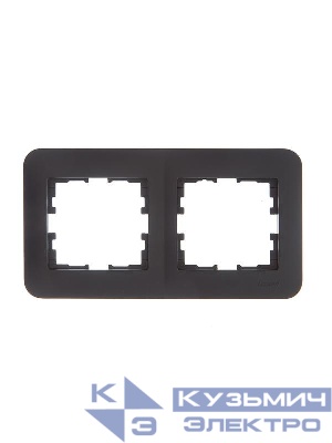 Рамка 2-м ASTI горизонт. черн. бархат LEZARD 7081-4200-147