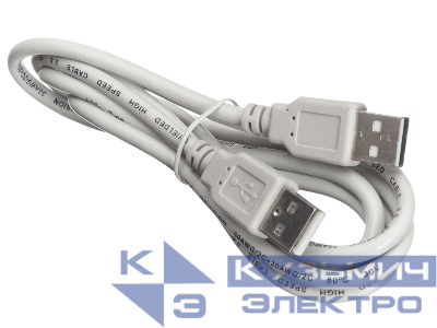 Кабель шт.USB A - шт.USB A 2.0 (1,5м), серый, NETKO Optima