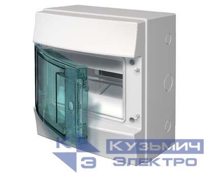 Бокс настенный 8М прозр. дверь Mistral65 (с клемм) ABB 1SLM006501A1201