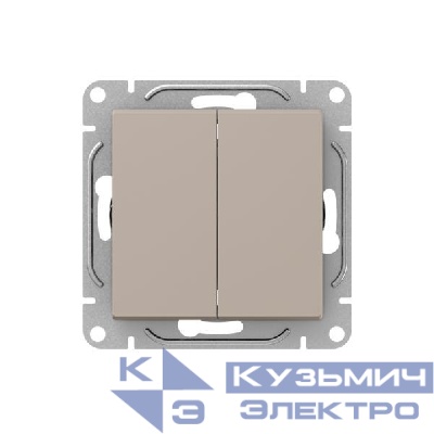 Выключатель кнопочный 2-кл. СП Эпика механизм крем. EKF UP1-SWI-23