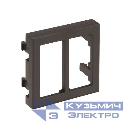 Адаптер для 2 разъемов CR0001 CR0002 45х45мм графит Simon Connect KB18-14