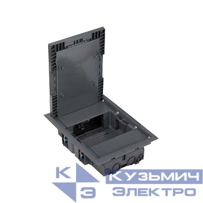 Люк в пол с горизонт. подключ. потребителей на 4 механизма К45 64мм сер. Simon Connect KF200-1