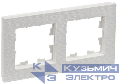 Рамка 2-м BRITE РУ-2-Бр бел. рифленый IEK BR-M22-51-K01