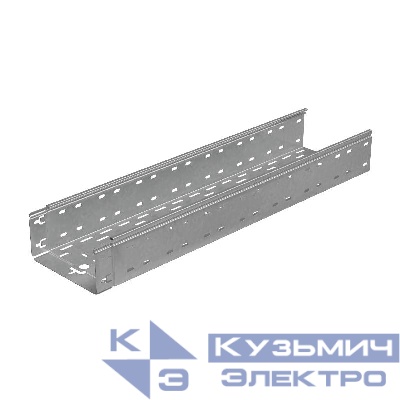 Лоток листовой перфорированный 200х100 L3000 сталь 1мм "Быстрый монтаж ПЛЮС" LPplus100-200-1.0-3000 оцинк. КМ PL0274