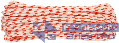 Фал капроновый плетеный 16-ти прядный с сердечником 8ммх20м р/н=880кгс FIT 68428