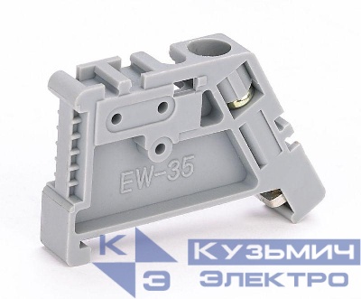 Ограничитель ФК102-01 на DIN-рейку 1 винт пластик. DEKraft 32057DEK