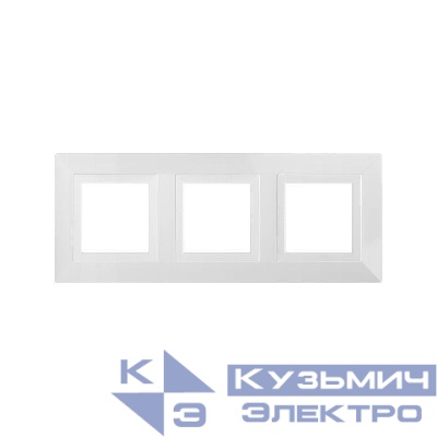 Рамка 3-м 6мод. Avanti метал. бел. DKC 4400856