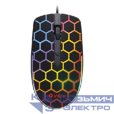 Мышь MG278 игровая проводная 800-3600dpi черн. Intro Б0060196