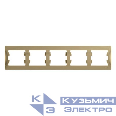 Рамка 5-м Glossa горизонт. титан SE GSL000405