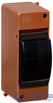 Корпус ОП КМПн 2/2 Krepta 3 IP30 для 2-х авт. выкл. прозр. крышка пластик. дуб IEK MKP42-N-02-30-20-D