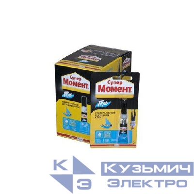 Клей-гель "Супер Момент гель" 3г (блист.1шт) шоу-бокс Момент C0036307