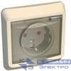 Розетка 1-м СП Этюд 16А IP44 250В с заземл. защ. шторки крем. SE PC16-044K