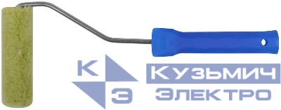 Валик полиакриловый "мини" d15/35мм ворс 10мм длина ручки 400мм 100мм зел. FIT 02693