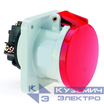 Розетка встраиваемая 63А 4п 3P+PE 6ч 400В IP44 Bals 134