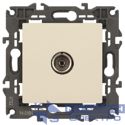 Розетка телевизионная одиночная TV 1мод. Elegance 14-3101-02 IP20 сл. кость Эра Б0034291