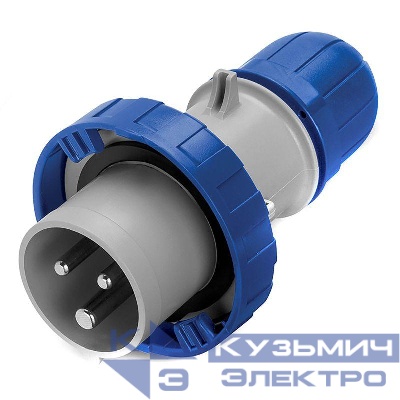 Вилка эл. каб. 16А 2P+E 230В IP67 DKC DIS2181633