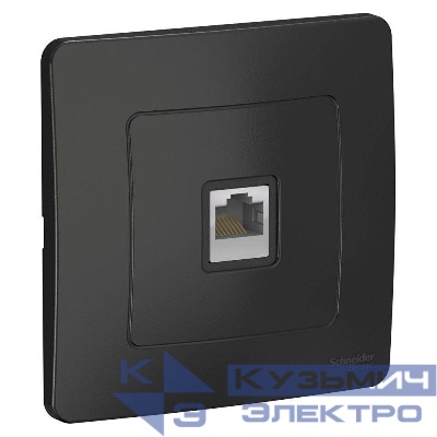 Розетка компьютерная 1-м СП Blanca RJ45 кат.5E антрацит SE BLNIS045006