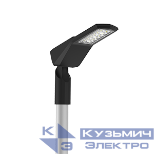 Светильник светодиодный Levante Parking 50Вт кронштейн 60мм 4000К уличный черн. RAL9005 муар VARTON V1-S1-90660-40L24-6605040