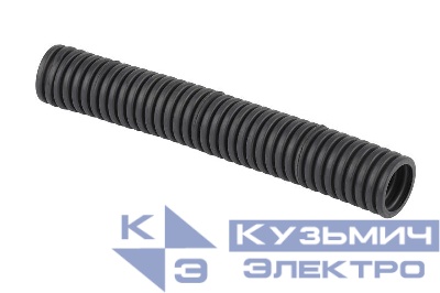 Труба гофрированная легкая d32мм с протяжкой безгалоген. трудногорючая (FRHF) (уп.25м) темн. сер.Ruvinil 63201