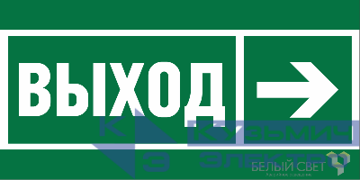 Знак безопасности BL-3015B.E30 "Направление к эвакуационному выходу направо" Белый свет a19653