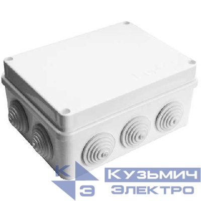 Коробка распределительная ОП 150х110х70мм IP54 10 выходов 10 гермовводов крышка на винтах бел. Epplast 210313