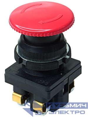 Выключатель кнопочный КЕ-131 У3 исп.3 2НЗ гриб с фиксацией 10А IP40 660В красн. Электротехник ET529299