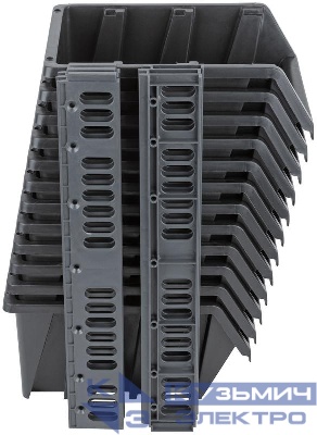 Набор лотков для крепежа (12шт лотков 225х125х125мм+6шт планок) черн. MOS 65702М