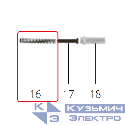 Запчасть №16 для FDPAG-H8. Пружина бойка