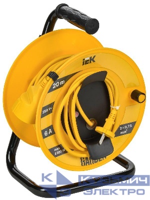 Удлинитель на катушке 1х20м Garden УК20 2P 2х0.75кв.мм IEK GD-KP40-06-01-20