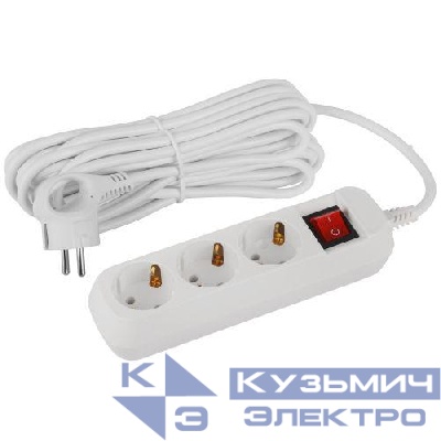 Удлинитель 3х7м с заземл. с выкл. ПВС 3х1 UDL-16-370-ES Greenline Эра Б0065012