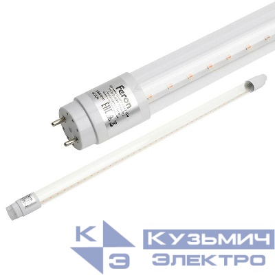 Лампа светодиодная LB-7063 11Вт T8 G13 230В для растений стекло 0.6м красн./син. спектр FERON 51662