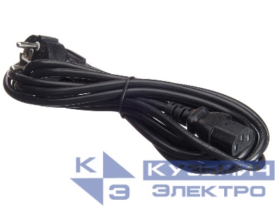 Кабель питания (евровилка - штекер IEC C13) 3*0,75мм2, 3м, черный, NETKO Optima