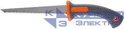 Ножовка ручная для гипсокартона 170мм прорезиненная ручка КУРС 15376