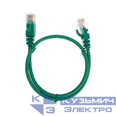 Патч-корд U/UTP CAT 5e RJ45-RJ45 26AWG LSZH зел. 0.5м Rexant 02-0106-05