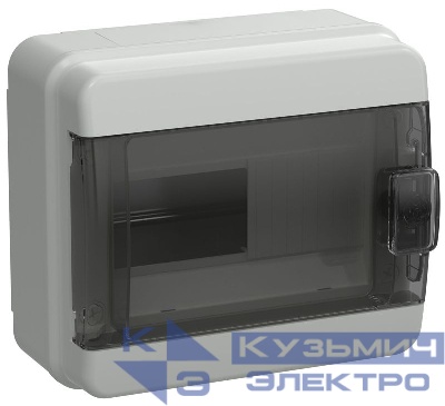 Корпус КМПн-8 TEKFOR IP65 черн. прозр. дверь пластик. IEK TF5-KP72-N-08-65-K03-K02