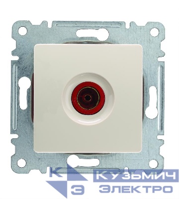 Розетка телевизионная оконечная TV Lillium 5дБ с панелью механизм крем. Makel 30010027