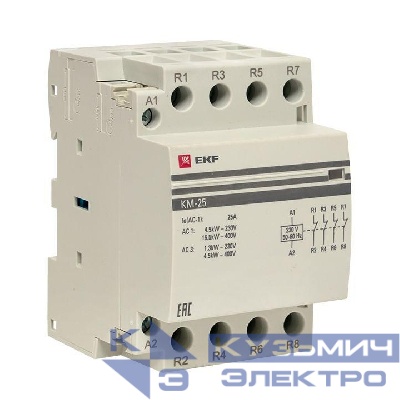 Контактор модульный КМ 25А 4NC (3 мод.) PROxima EKF km-3-25-04