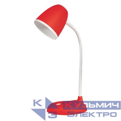 Светильник настольный TLI-228 RED E27 60Вт механ. выкл. красн. Uniel UL-00003651