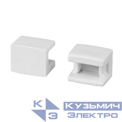 Заглушка PLINTUS-FANTOM WHITE глухая пластик (комплект) Arlight 043906